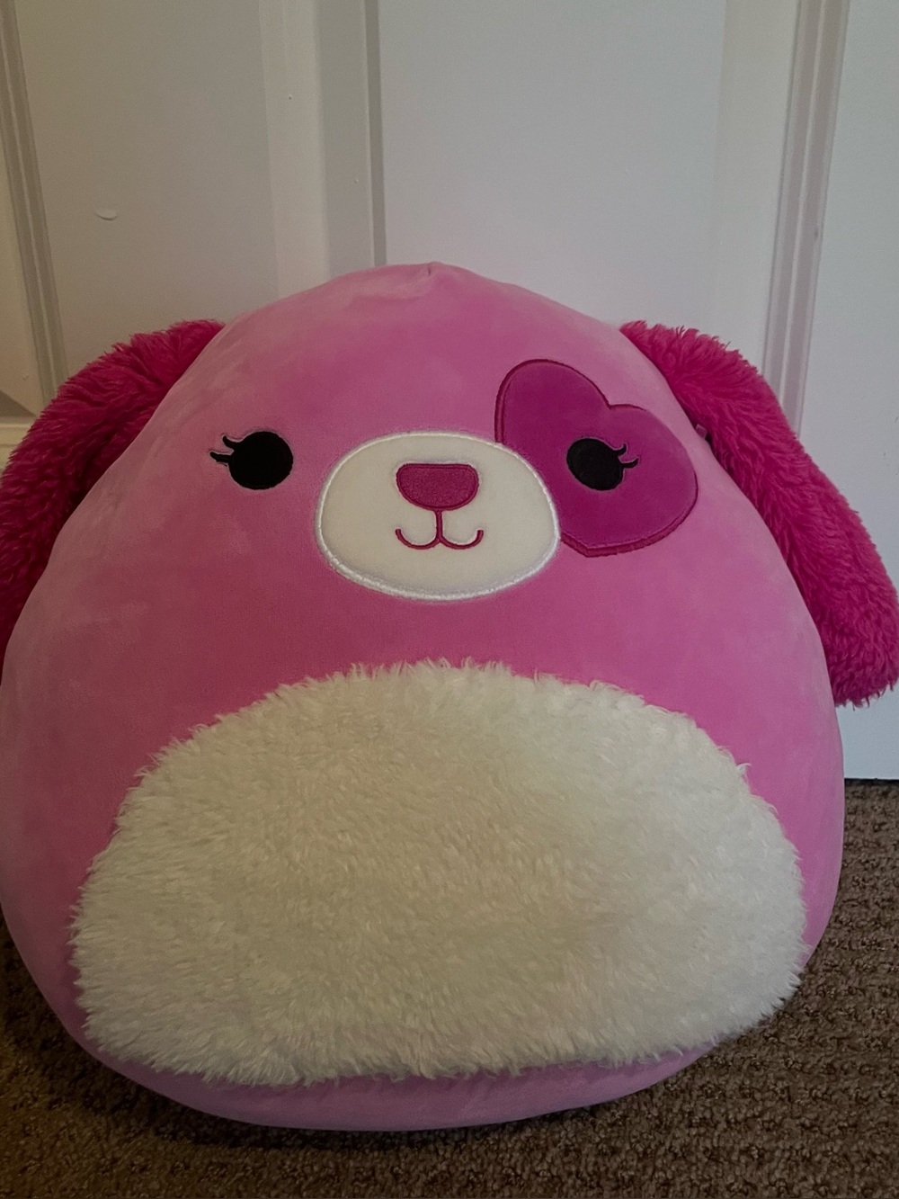 Pink dog squishmallow
